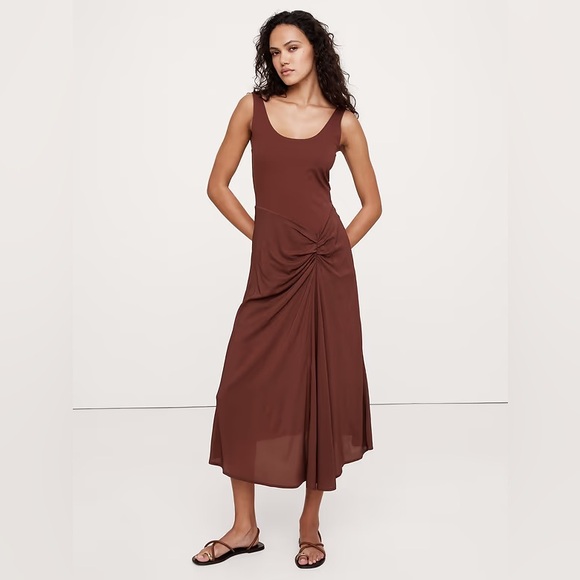 Banana Republic Dresses & Skirts - NWT! Banana Republic Deep Brick Red Knit Midi Dress- Size Small 🎧